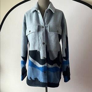 Wild Fable Blue and Black Utility Jacket